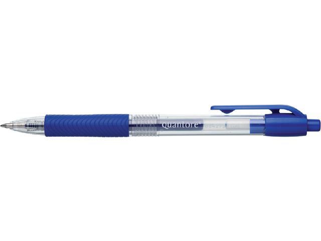 Gelschrijver Quantore grip drukknop 0.7mm blauw afbeelding