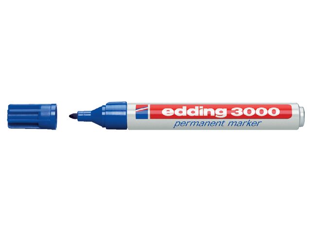 Viltstift edding 3000 rond 1.5-3mm blauw afbeelding