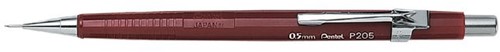 Vulpotlood Pentel P205 HB 0.5mm rood