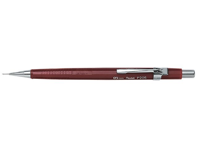 Vulpotlood Pentel P205 HB 0.5mm rood afbeelding