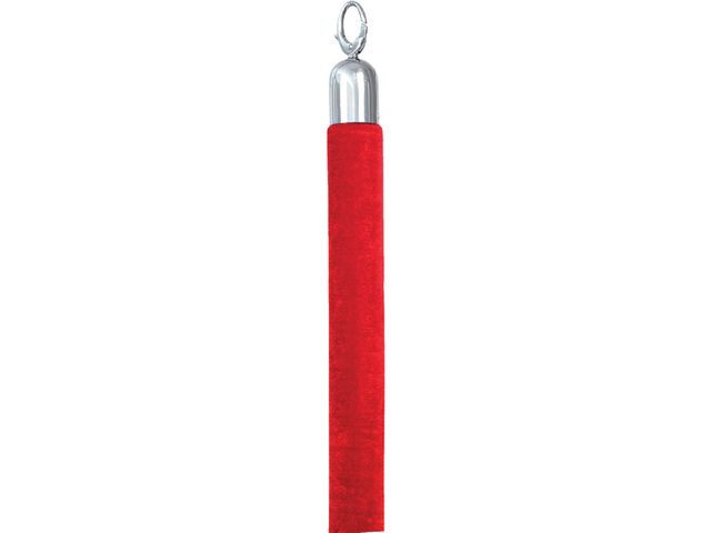 Afzetkoord Securit 150cm rood met chroome knop afbeelding