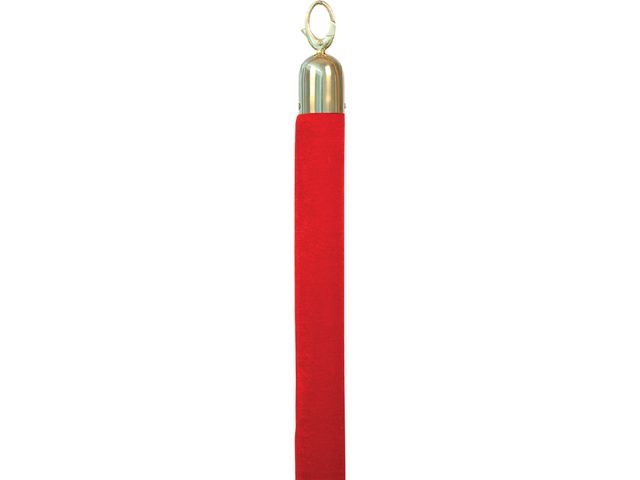 Afzetkoord Securit 150cm rood met goudkleurige knop afbeelding