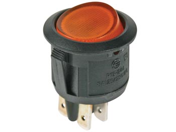 Velleman VERLICHTE ROCKERSCHAKELAAR AMBER DPST ON-OFF