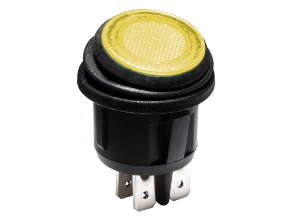 Velleman VERLICHTE ROCKERSCHAKELAAR ORANJE LED 12 V 2P DPST ON-OFF