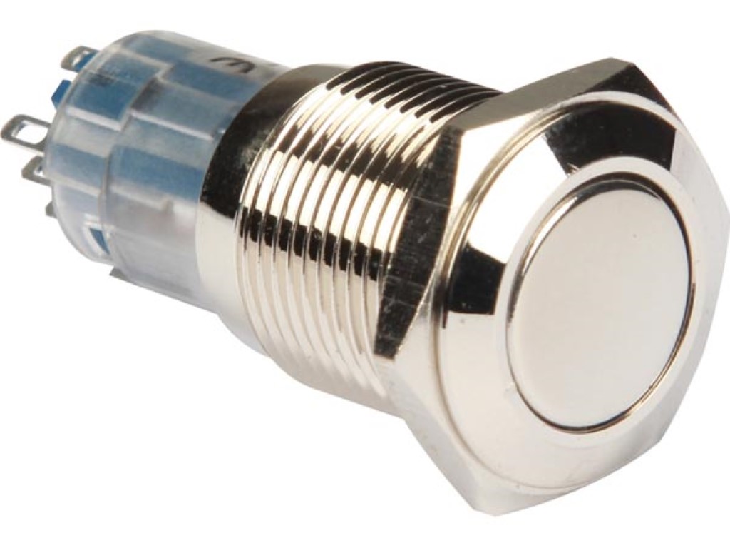 RONDE METALEN SCHAKELAAR DPDT 2NO 2NC afbeelding