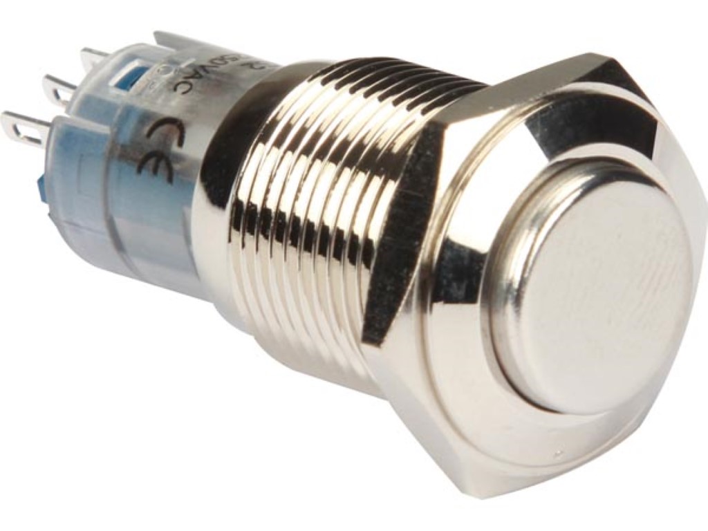 Velleman HOGE RONDE METALEN SCHAKELAAR SPDT 1NO 1NC