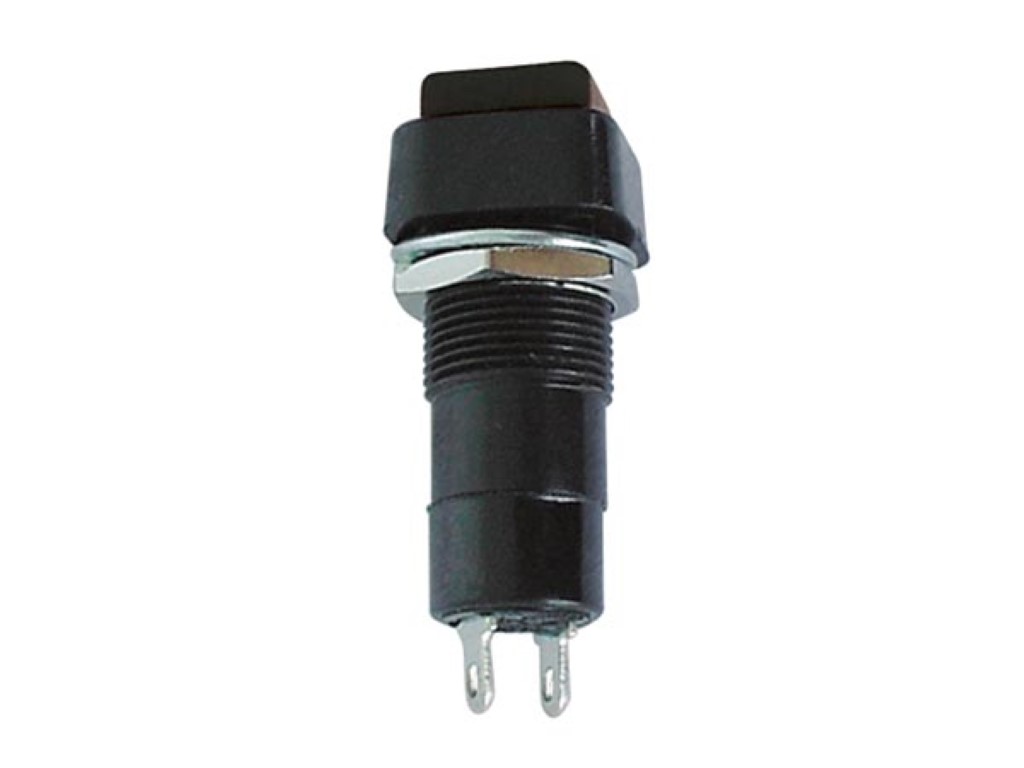 R18-23B DRUKSCHAKELAAR OFF-(ON) ZWART 3A/125V afbeelding