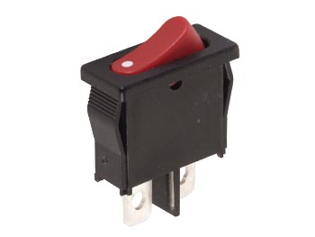 VERMOGEN ROCKERSCHAKELAAR 6A-250V SPST ON-OFF - RODE AFDEKKAP afbeelding