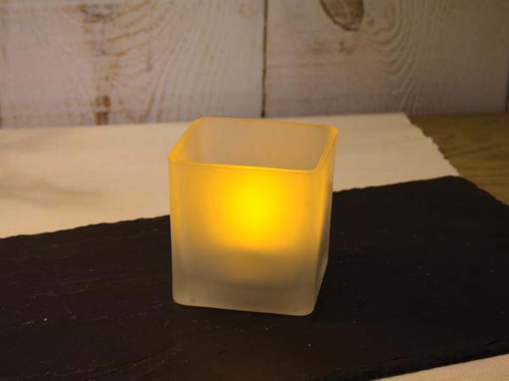 Velleman Real candlelight LED ledkaars vierkant 7.5 cm batterijen niet meegeleverd