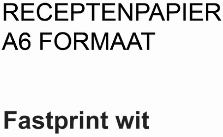 Receptpapier Fastprint A6 80gr wit 2000 vel afbeelding