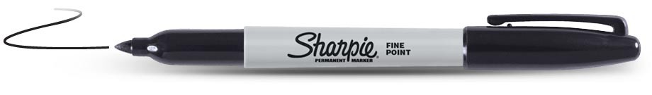 Viltstift Sharpie rond fijn zwart afbeelding