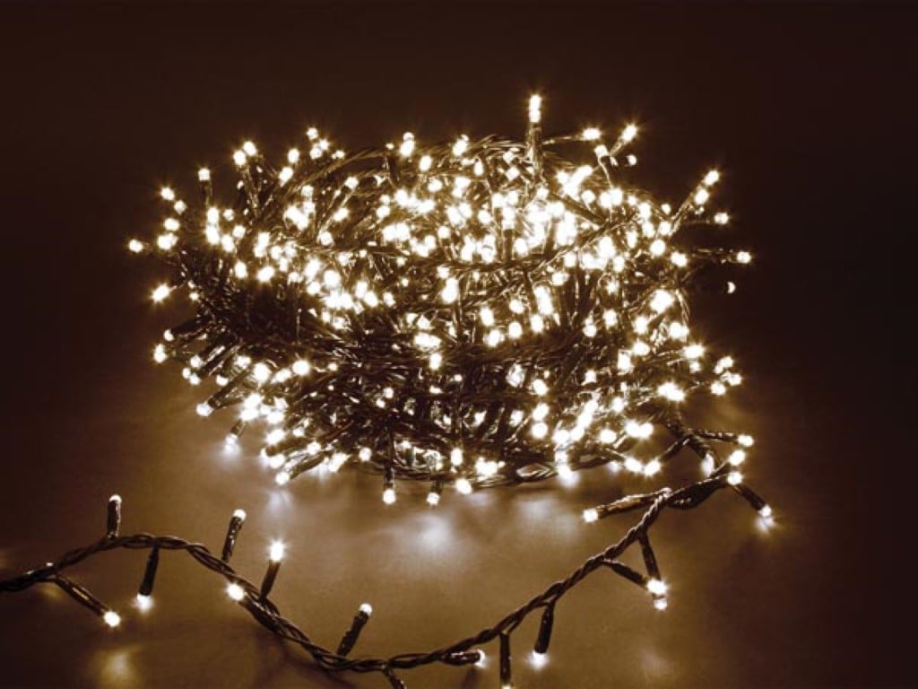 Shimmerlight LED - 16 m - 740 warm witte lampen - groene draad - modulator - 24 V afbeelding