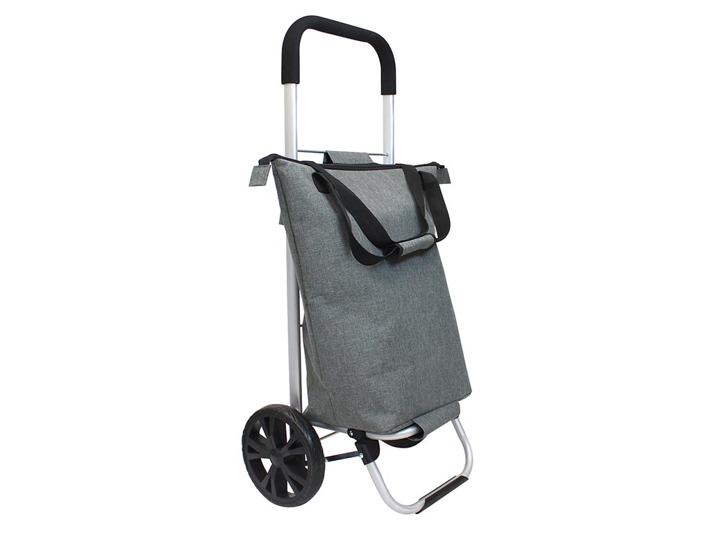 Boodschappentrolley - 60 l - Grote wielen - Afneembare tas afbeelding