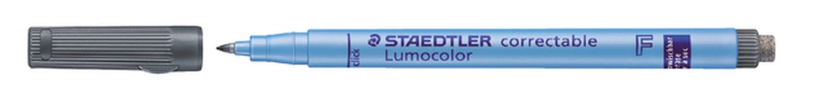 Viltstift Staedtler Lumocolor 305 non permanent correctable F zwart afbeelding