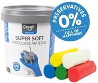 Klei Creall supersoft rood/blauw/groen/geel/wit 450gr