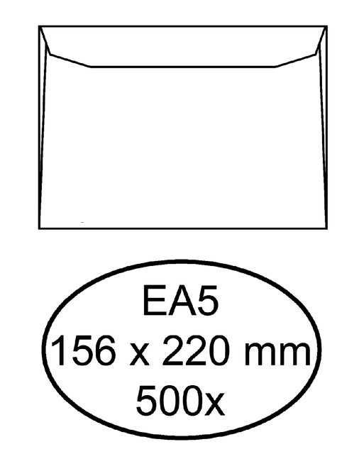 Envelop Quantore bank EA5 156x220mm wit 500 stuks afbeelding
