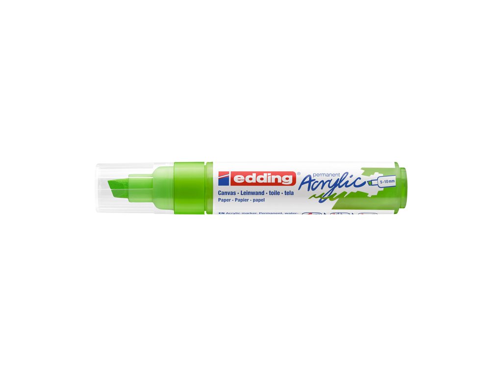 Acrylmarker edding e-5000 breed geelgroen afbeelding