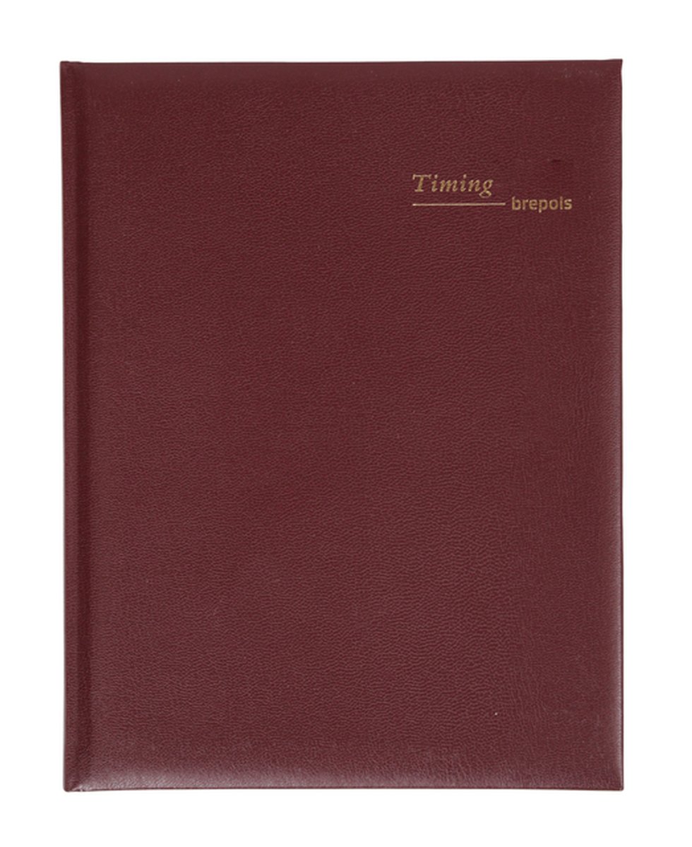Agenda 2026 Brepols Timing Lima 7dagen/2pagina&apos;s bordeaux afbeelding