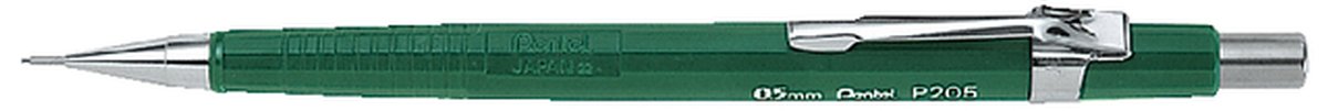Vulpotlood Pentel P205 HB 0.5mm groen afbeelding