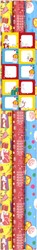 Inpakpapier Sint 200x70cm set à 3 rollen + stickervel met 10 etiketten assorti