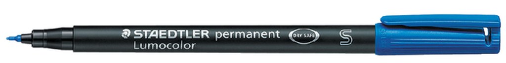 Viltstift Staedtler Lumocolor 313 permanent S blauw afbeelding