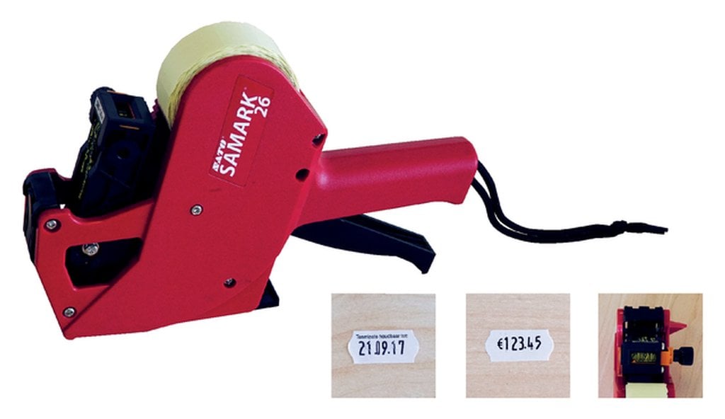 Etiketteertang Sato Samark 26 L6 1 regel 12x26mm afbeelding