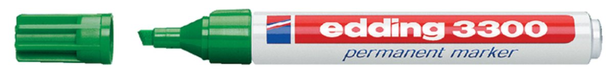 Viltstift edding 3300 schuin 1-5mm groen afbeelding
