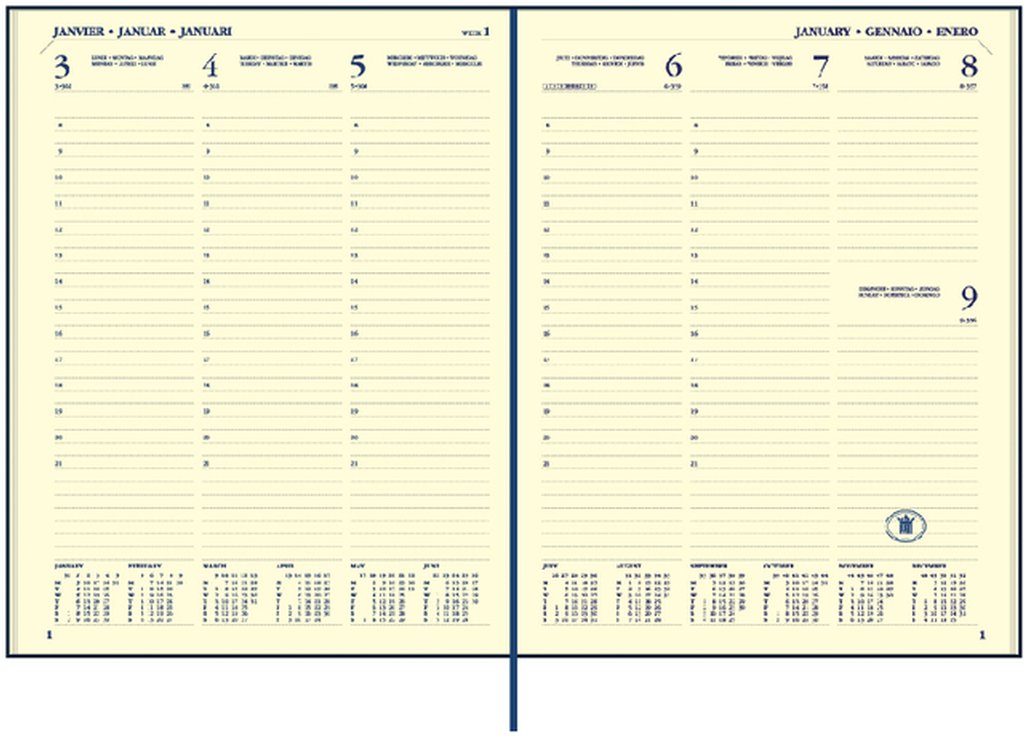 Agenda 2026 Ryam Executive Mundior 7dagen/2pagina&apos;s bordeaux afbeelding