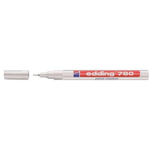 Viltstift Edding 780 lakmarker rond 0.8mm wit afbeelding