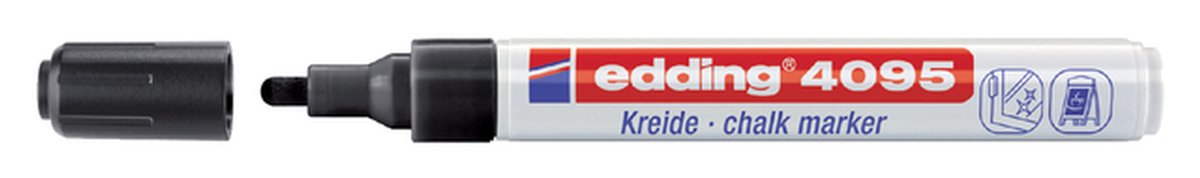 Krijtstift edding 4095 rond 2-3mm zwart afbeelding