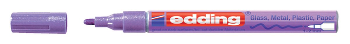 Viltstift edding 751 lakmarker rond 1-2mm metallic paars afbeelding