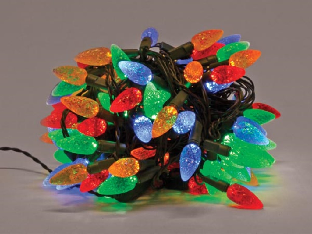 Strawberry Light LED - 12 m - 120 veelkleurige lampen - groene draad - 24 V afbeelding
