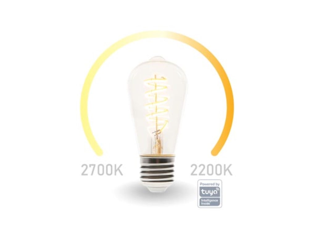 Velleman SMART WIFI-LEDLAMP WARMWIT&INTENS WARMWIT E27 ST64