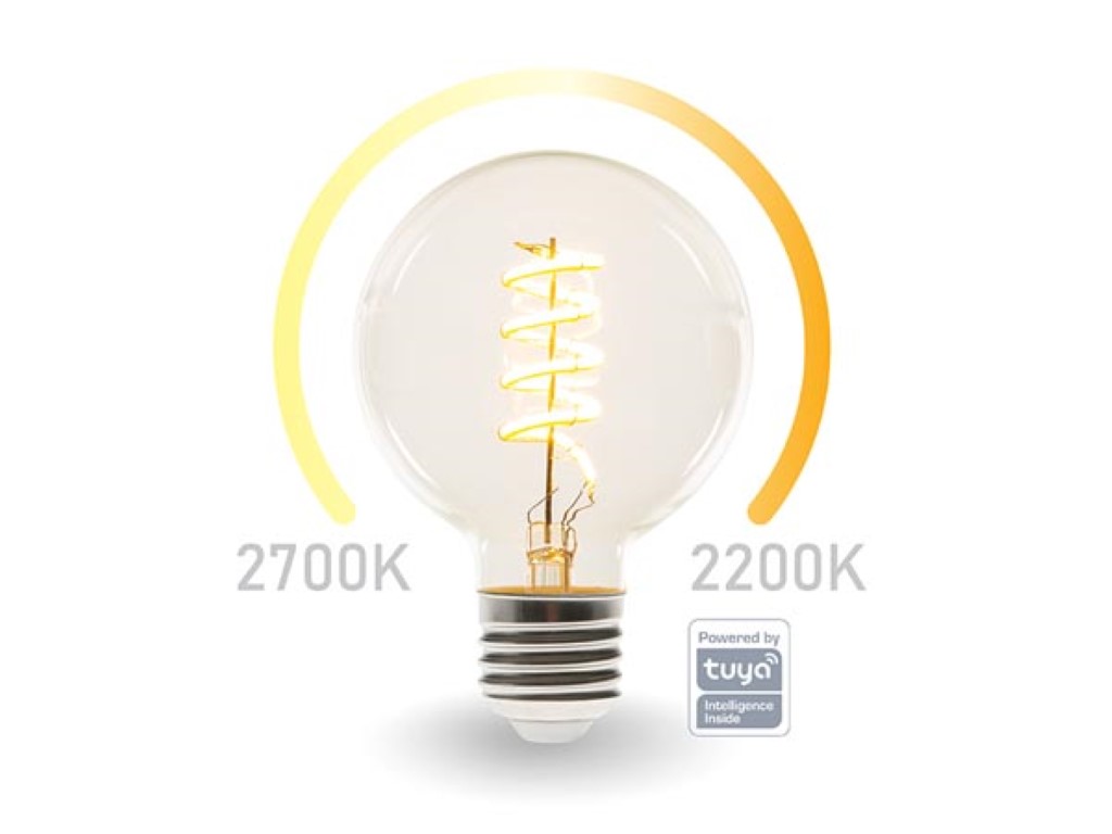 Velleman SMART WIFI-LEDLAMP WARMWIT&INTENS WARMWIT E27 G95