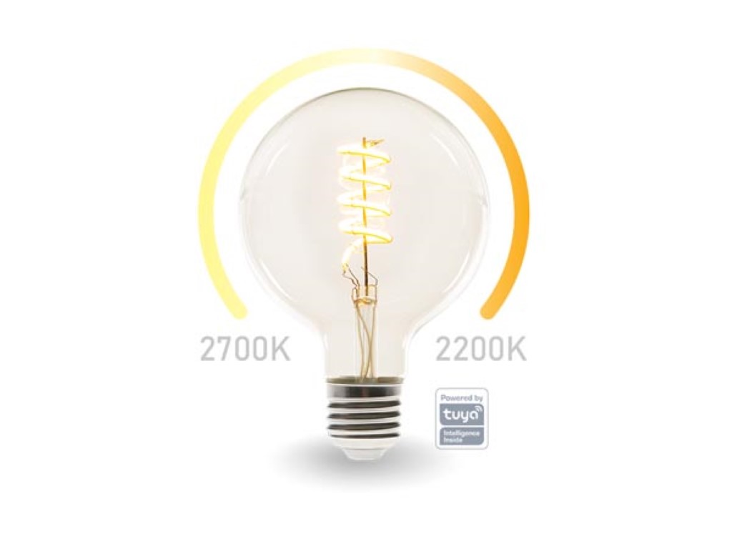 Velleman SMART WIFI-LEDLAMP WARMWIT&INTENS WARMWIT E27 G125