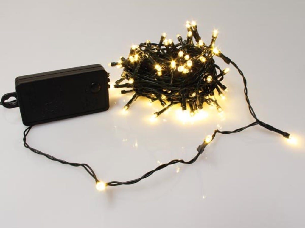 Velleman Smart Light LED 10 m 100 warm witte lampen groene draad modulator batterijen niet meegeleverd