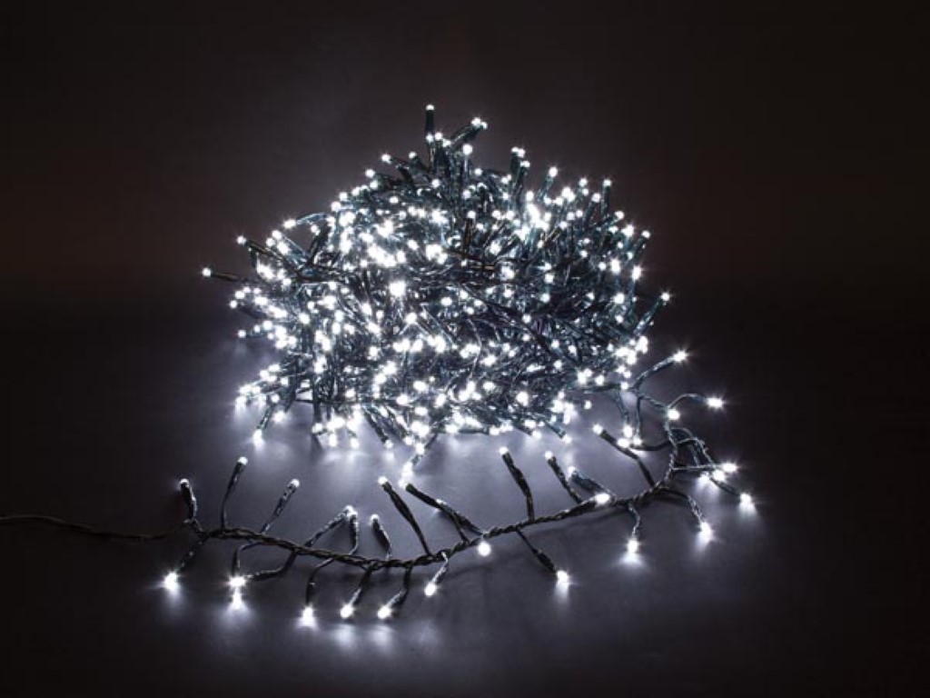 Spinlight LED - 12 m - 1020 witte lampen - zwarte draad - modulator - 31V afbeelding