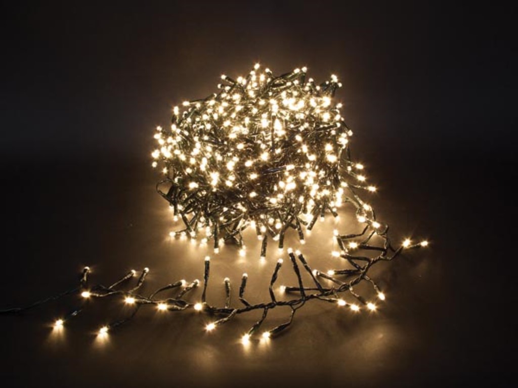 Spinlight LED - 18 m - 1530 leds - warmwit - zwarte kabel - modulator - 31V