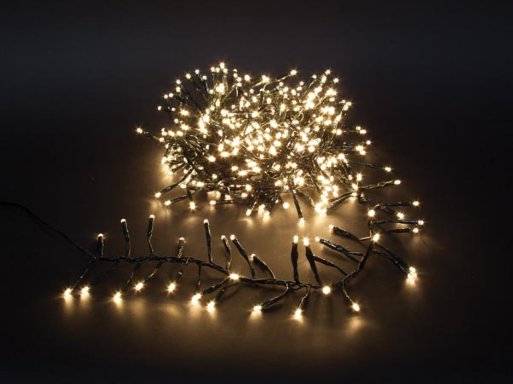 Spinlight LED - 6 m - 510 warm witte lampen - zwarte draad - modulator - 31V
