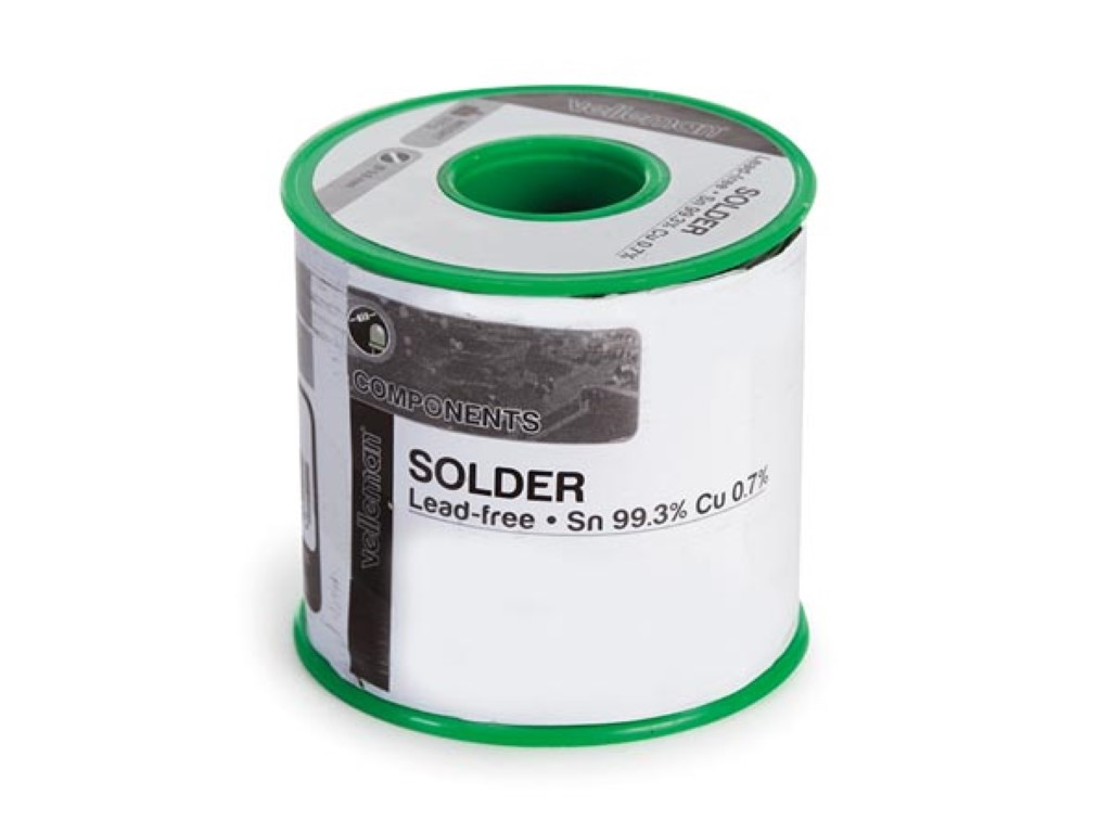 Velleman LOODVRIJ Soldeerdraad Sn 99.3% Cu 0.7% 0.8mm 500g