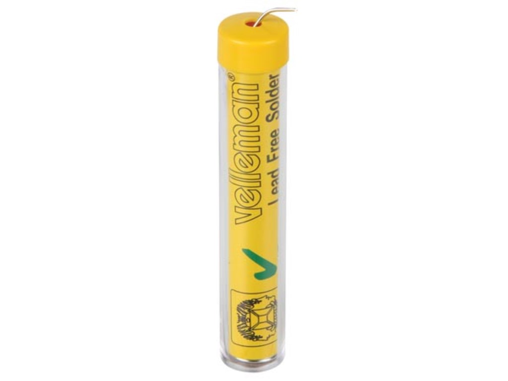 Velleman LOODVRIJ Soldeerdraad Sn 99.3% Cu 0.7% MET DISPENSER 1.0mm 15g