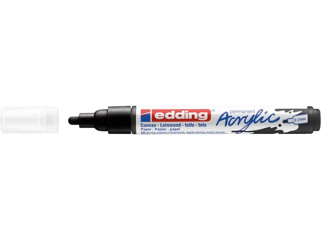 Acrylmarker edding e-5100 medium zwart afbeelding