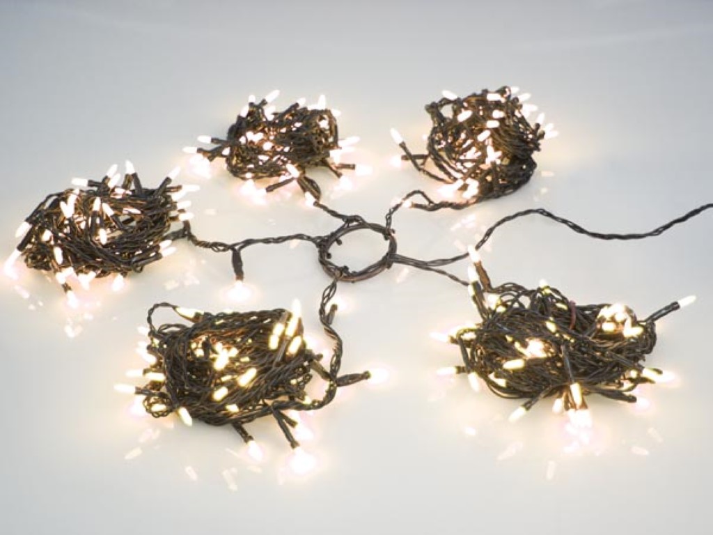 Speed Light LED - Continu - 140 warm witte lampen - groene draad - (voor boom van 150 cm) afbeelding