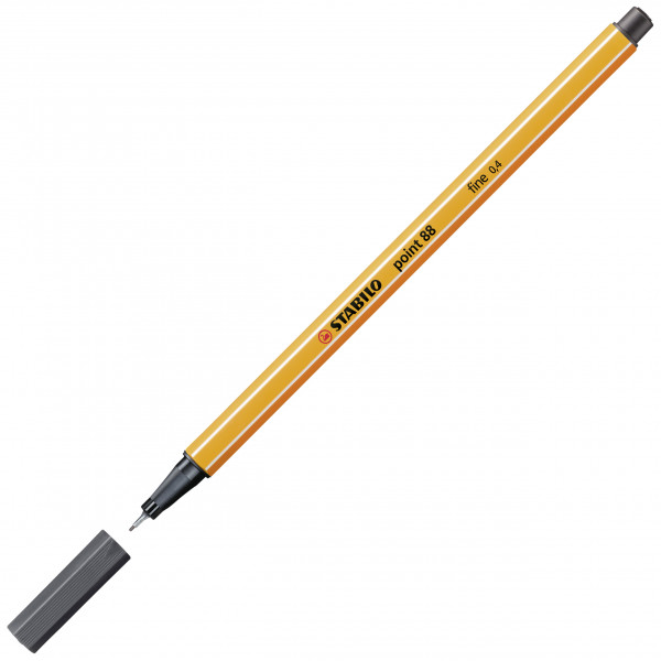 Fineliner STABILO point 88/97 fijn diepkoud grijs afbeelding