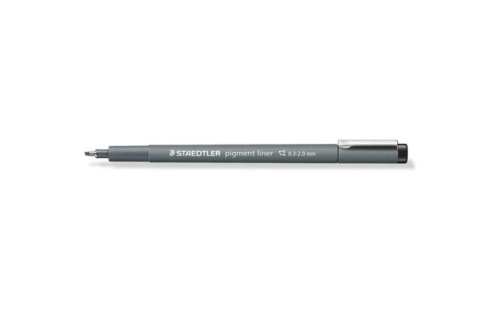 Fineliner Staedtler Pigment 308 zwart 0.3-2.0mm afbeelding
