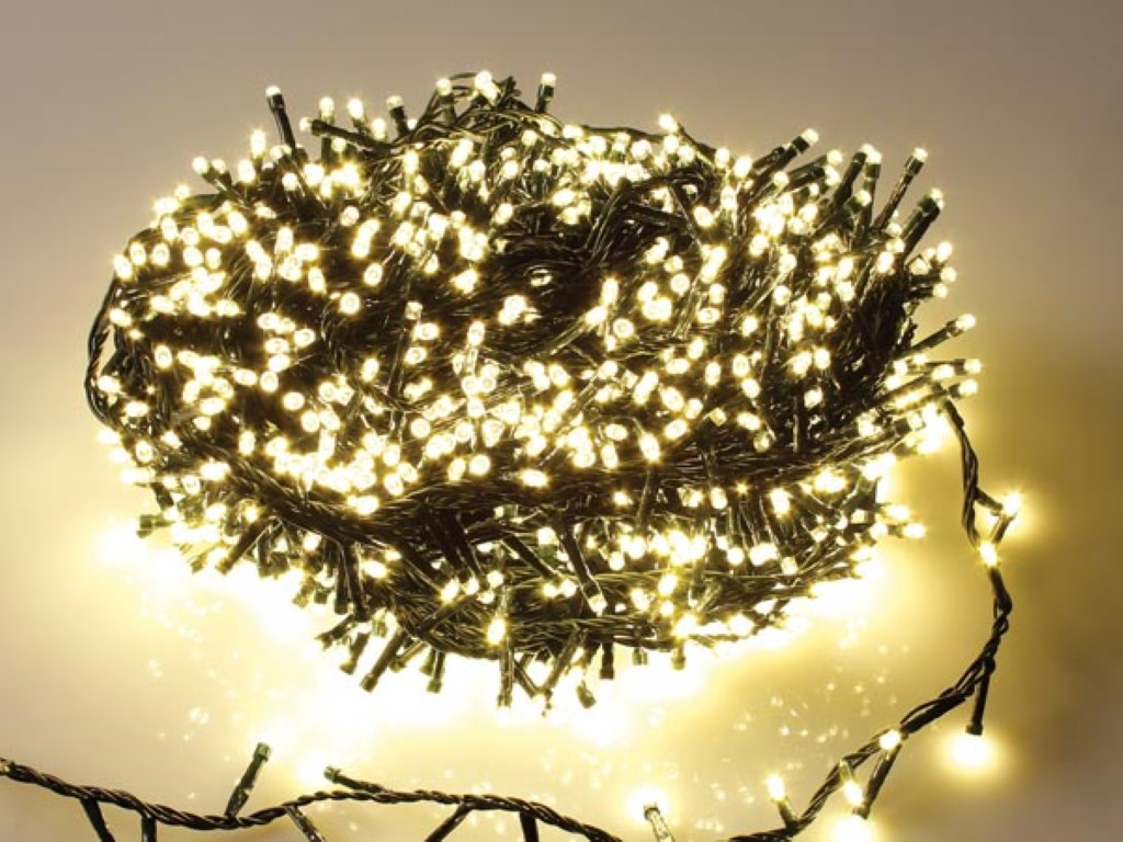 Straightlight LED - 34 m - 1500 warm witte lampen - groene draad afbeelding