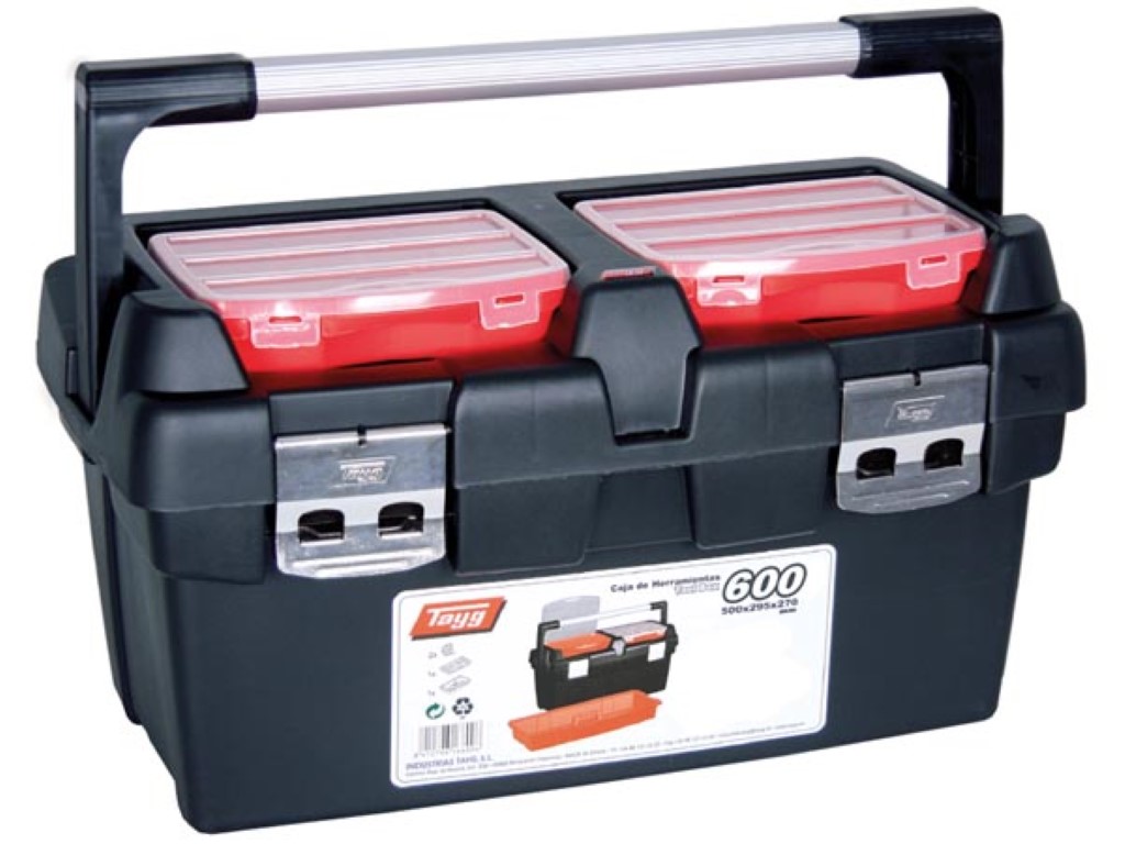 TAYG - Gereedschapskoffer - 600 x 305 x 295 mm - met Inlegbak & 2 Sorteerdozen - 53,9 L afbeelding