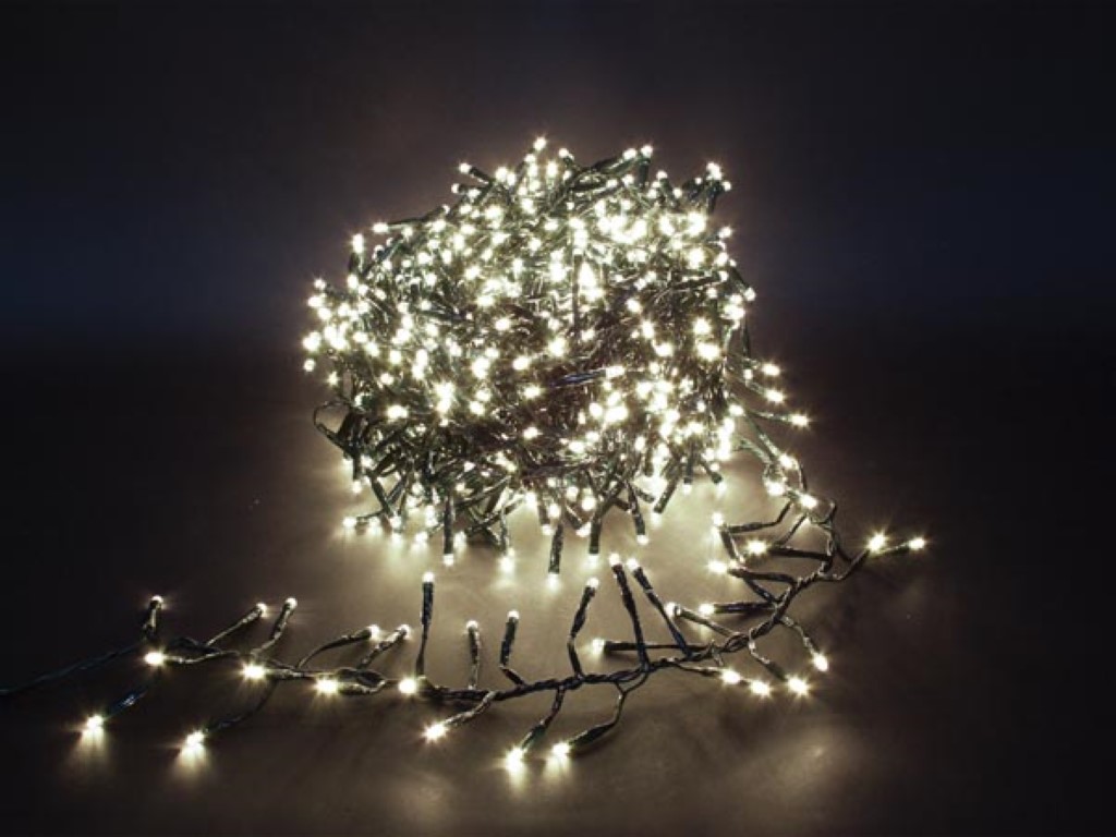 Twistlight LED - 18 m - 1530 witte lampen - zwart draad - 31V afbeelding