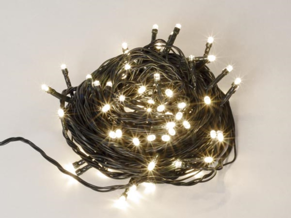 Twistlight LED - 3 m - 250 witte lampen - zwart draad - 31V afbeelding