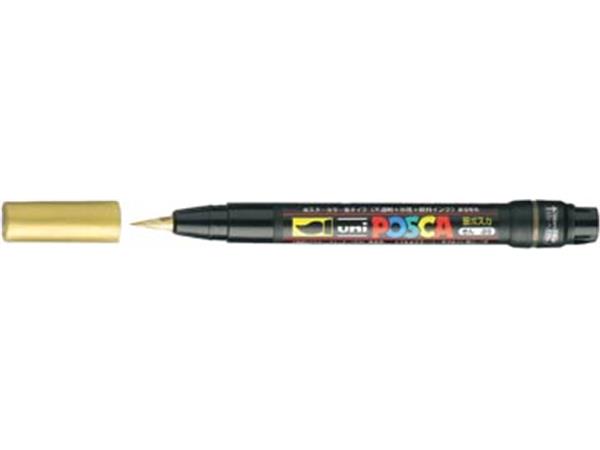 Paintmarker Uni POSCA PCF350 Brush 1-10mm goud afbeelding